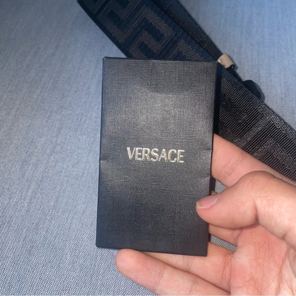VERSACE BAG crossbody Tan Leather La Medusa satchel bag saddle messenger purse - Picture 7 of 17